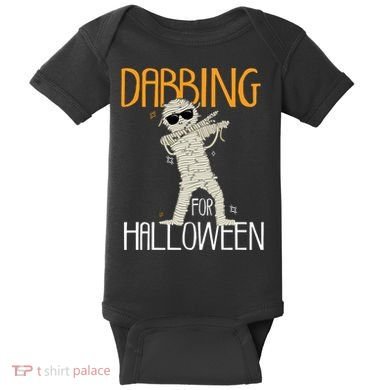 Mummy Dabbing For Halloween Baby Bodysuit