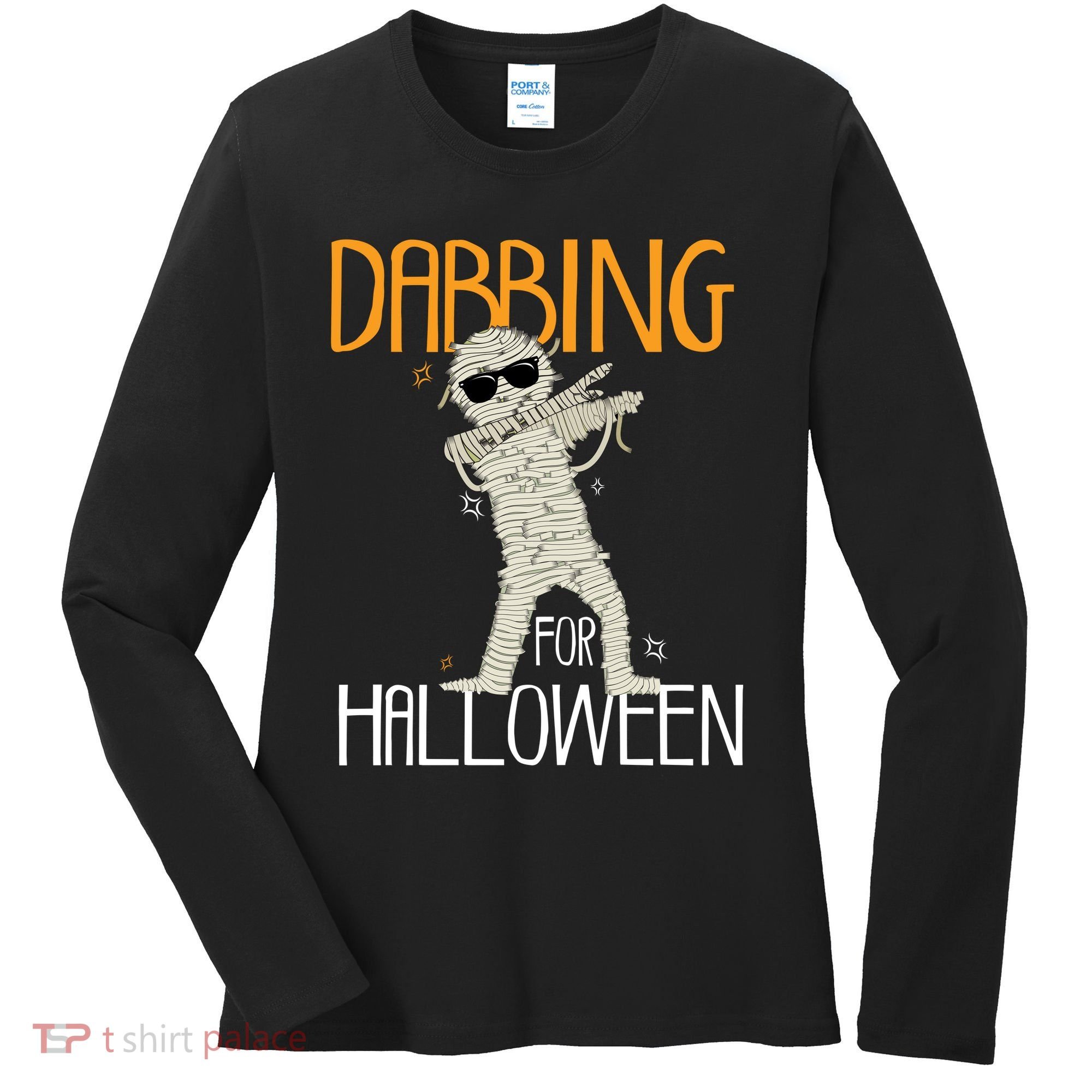 Mummy Dabbing For Halloween Women's Long Sleeve Shirt