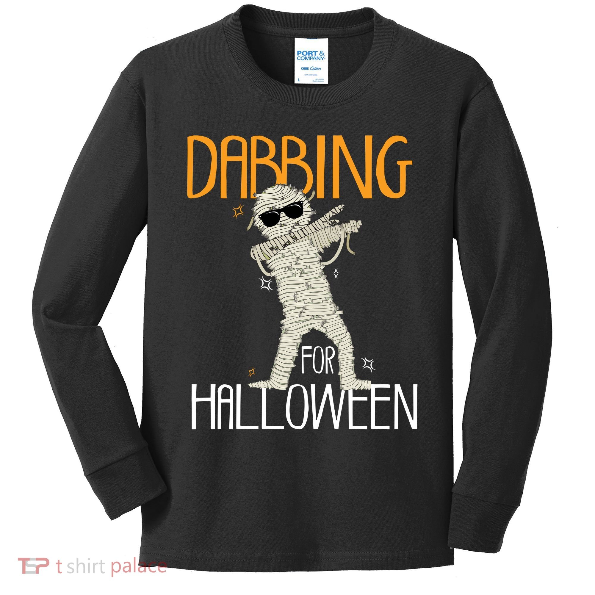 Mummy Dabbing For Halloween Kids Long Sleeve Shirt