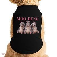 Moo Deng Funny Hippo Pygmy Hippopotamu Doggie Tank thumb 0