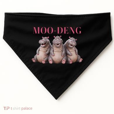 Moo Deng Funny Hippo Pygmy Hippopotamu USA-Made Doggie Bandana
