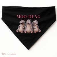 Moo Deng Funny Hippo Pygmy Hippopotamu USA-Made Doggie Bandana thumb 0