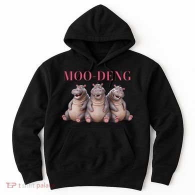 Moo Deng Funny Hippo Pygmy Hippopotamu Hoodie