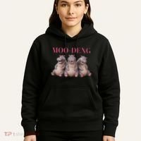 Moo Deng Funny Hippo Pygmy Hippopotamu Hoodie thumb 5