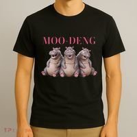 Moo Deng Funny Hippo Pygmy Hippopotamu T-Shirt thumb 3