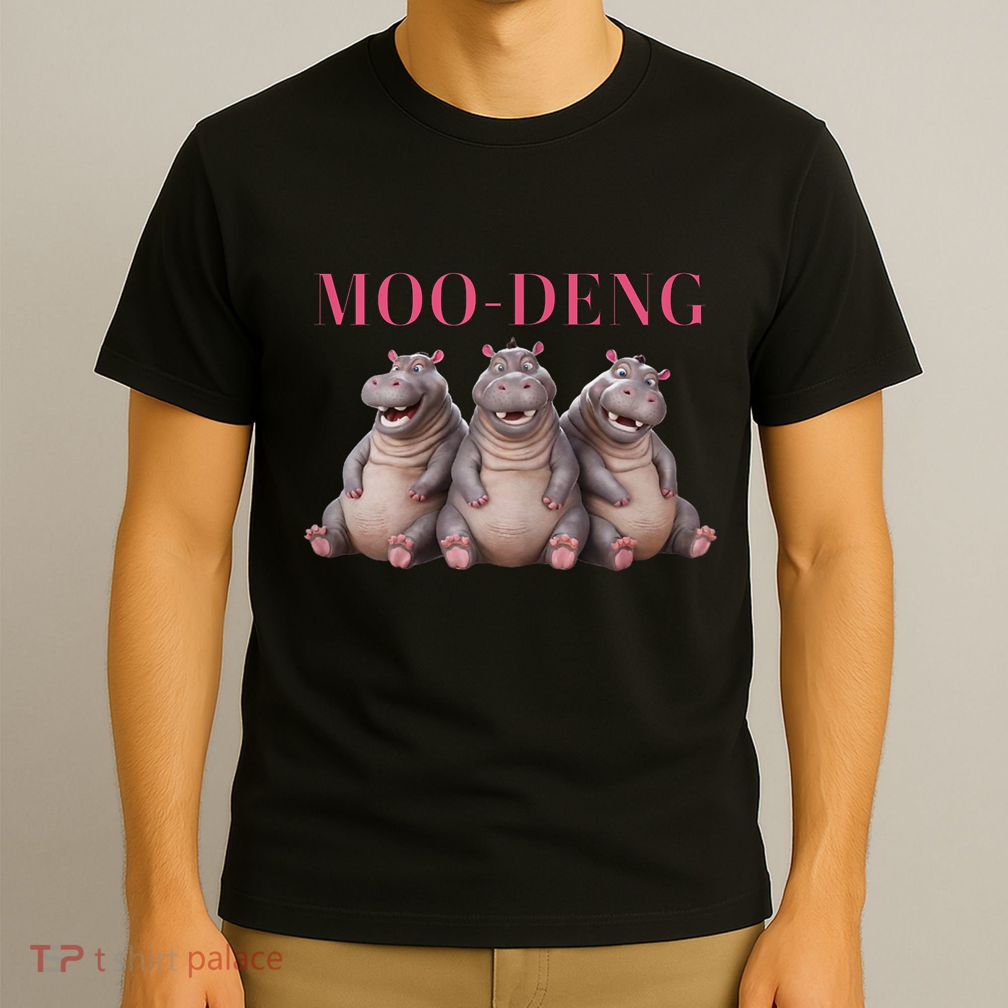 Moo Deng Funny Hippo Pygmy Hippopotamu T-Shirt