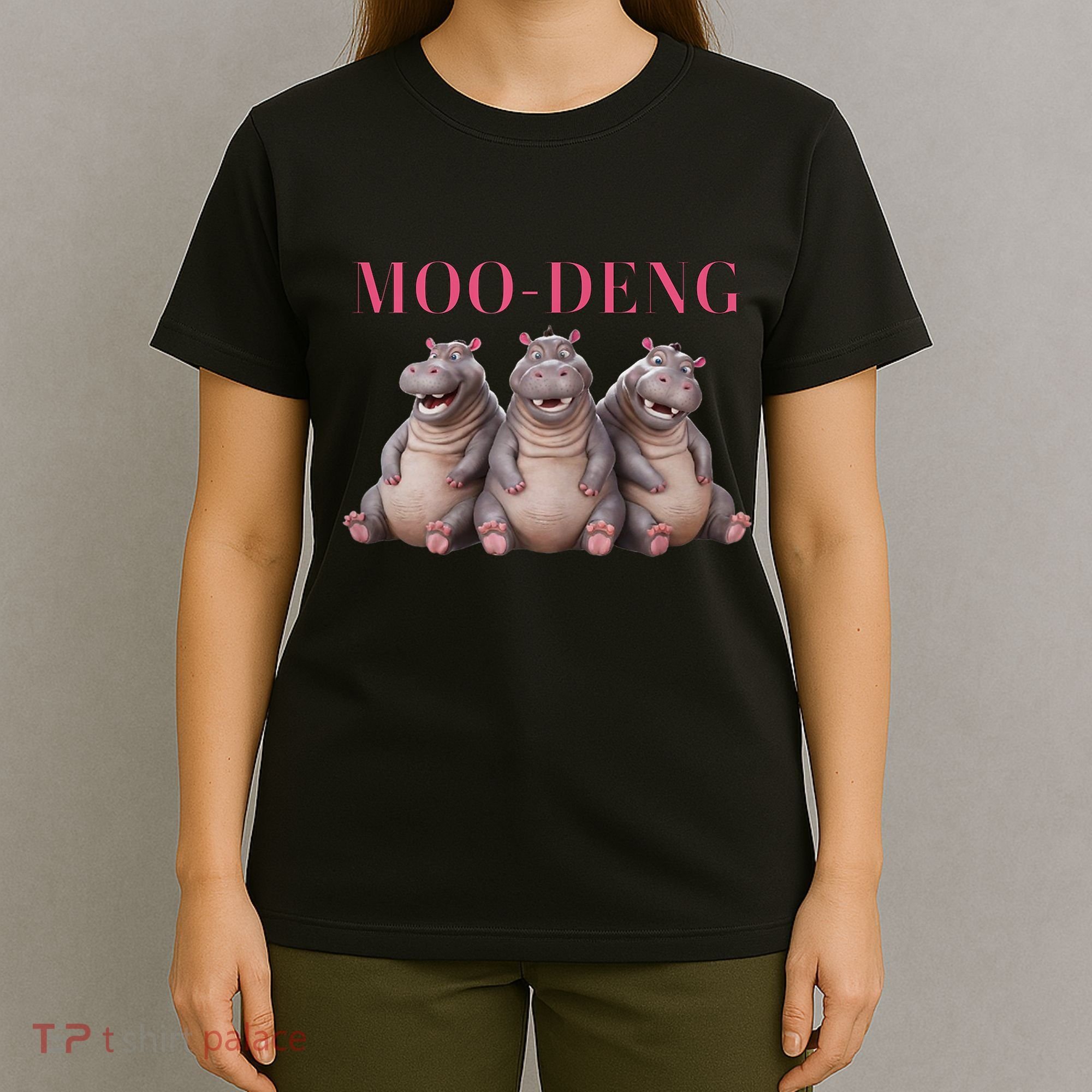 Moo Deng Funny Hippo Pygmy Hippopotamu T-Shirt