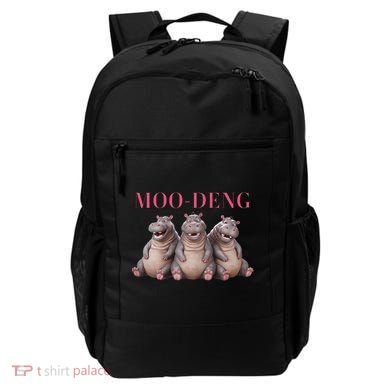 Moo Deng Funny Hippo Pygmy Hippopotamu Backpack