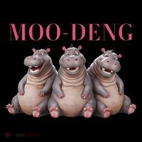 Moo Deng Funny Hippo Pygmy Hippopotamu Button thumb 1