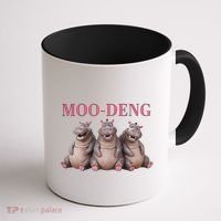 Moo Deng Funny Hippo Pygmy Hippopotamu Coffee Mug thumb 1