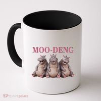 Moo Deng Funny Hippo Pygmy Hippopotamu Coffee Mug thumb 0