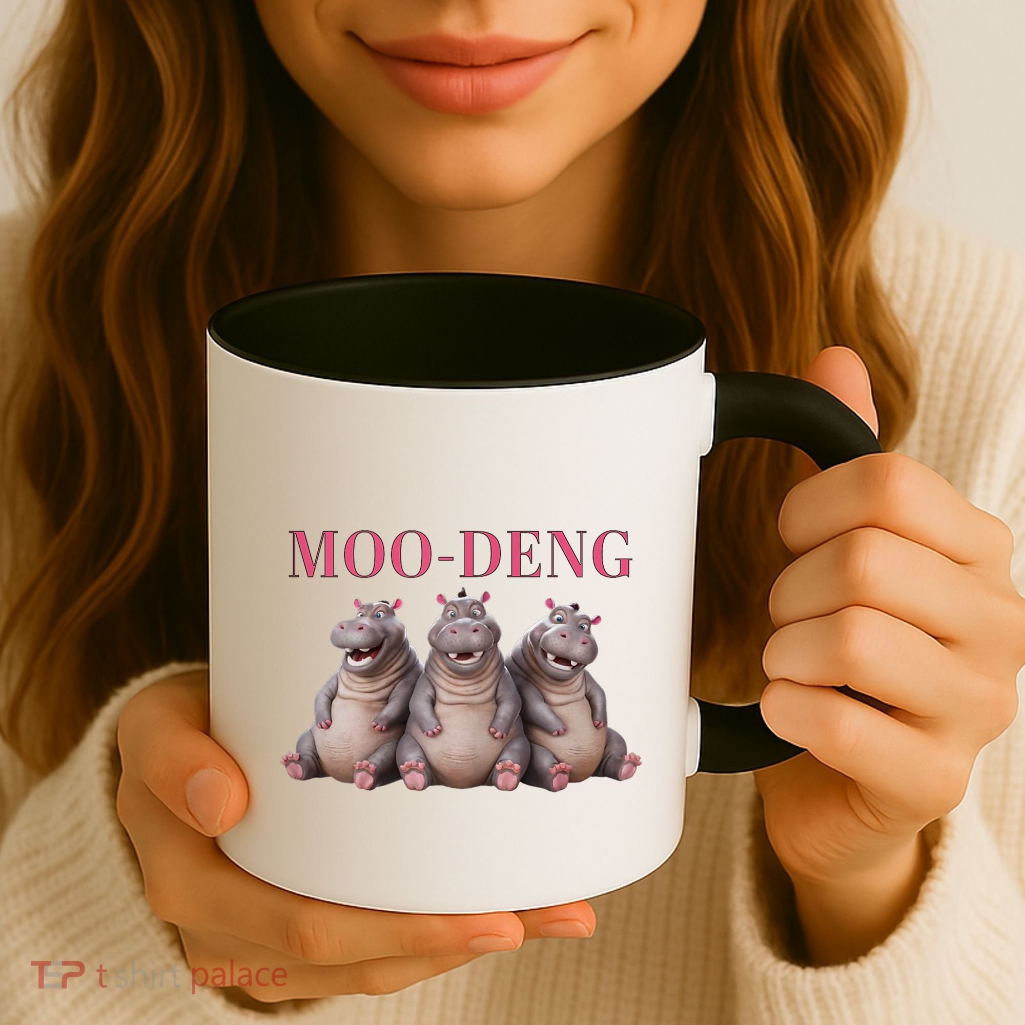 Moo Deng Funny Hippo Pygmy Hippopotamu Coffee Mug