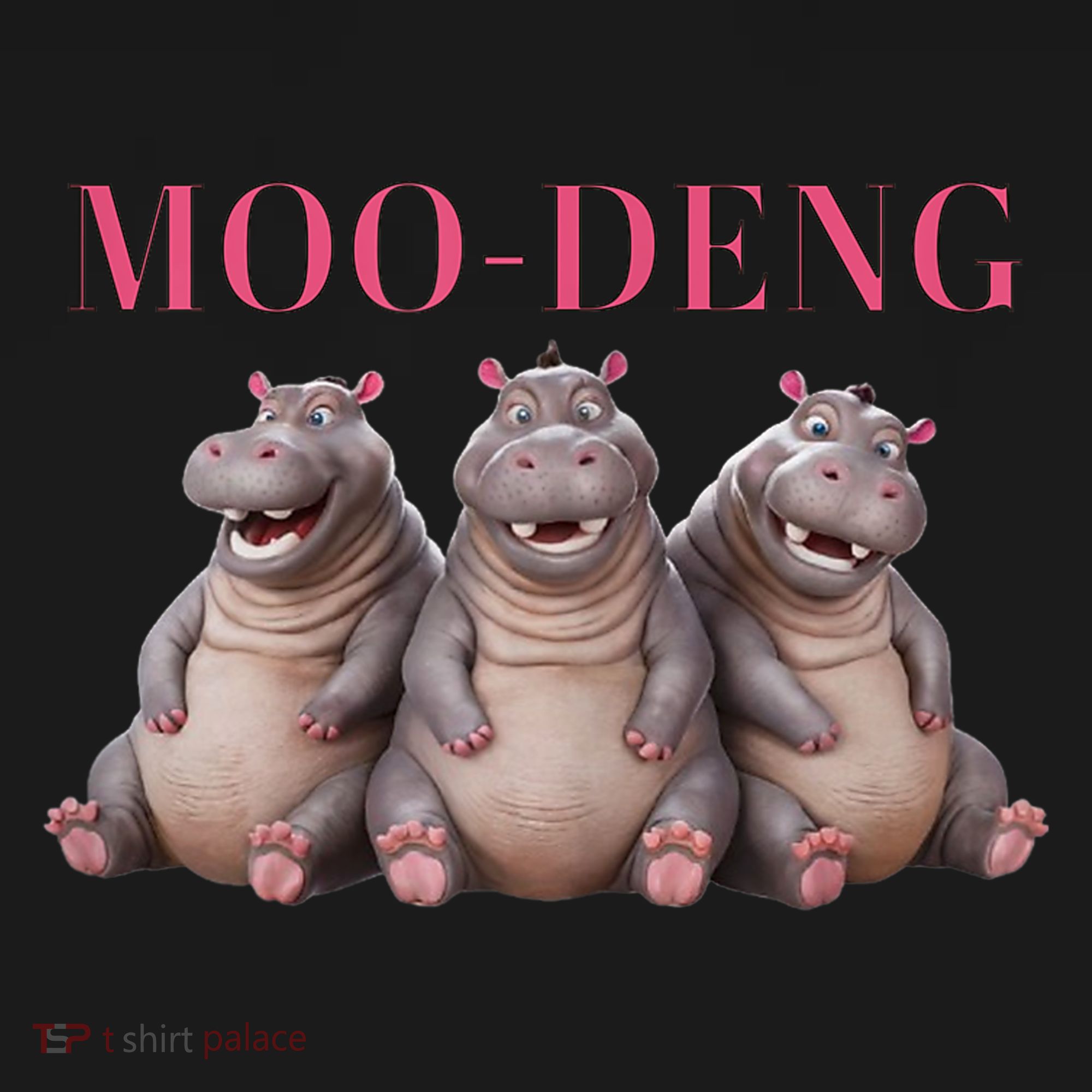 Moo Deng Funny Hippo Pygmy Hippopotamu Pajama Set