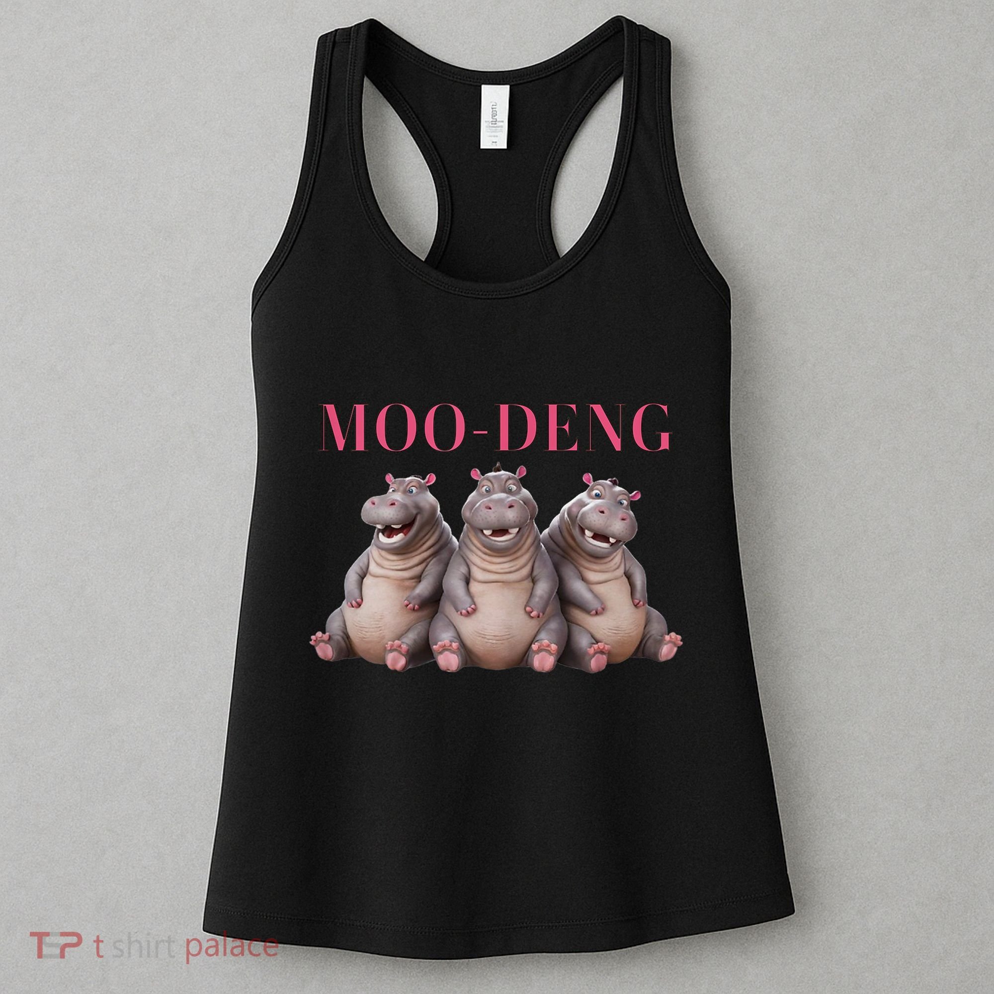 Moo Deng Funny Hippo Pygmy Hippopotamu Women's Tank Top