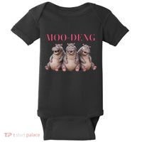 Moo Deng Funny Hippo Pygmy Hippopotamu Baby Bodysuit thumb 0