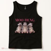 Moo Deng Funny Hippo Pygmy Hippopotamu Tank Top thumb 2
