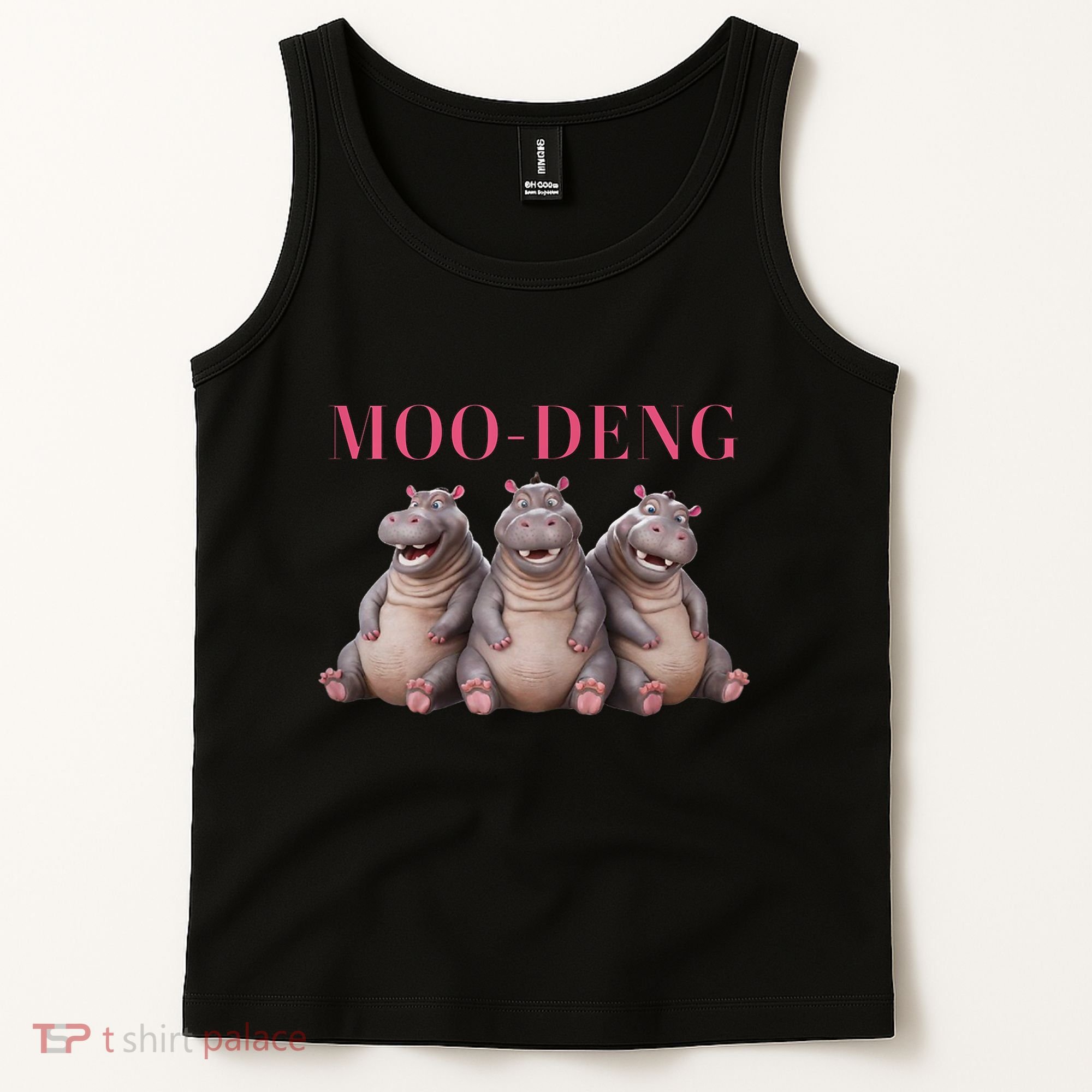 Moo Deng Funny Hippo Pygmy Hippopotamu Tank Top