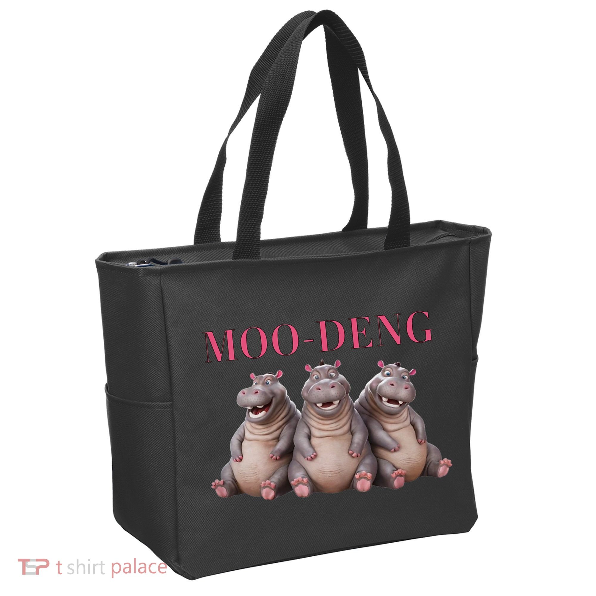 Moo Deng Funny Hippo Pygmy Hippopotamu Tote Bag