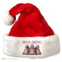 Moo Deng Funny Hippo Pygmy Hippopotamu Santa Hat thumb 0