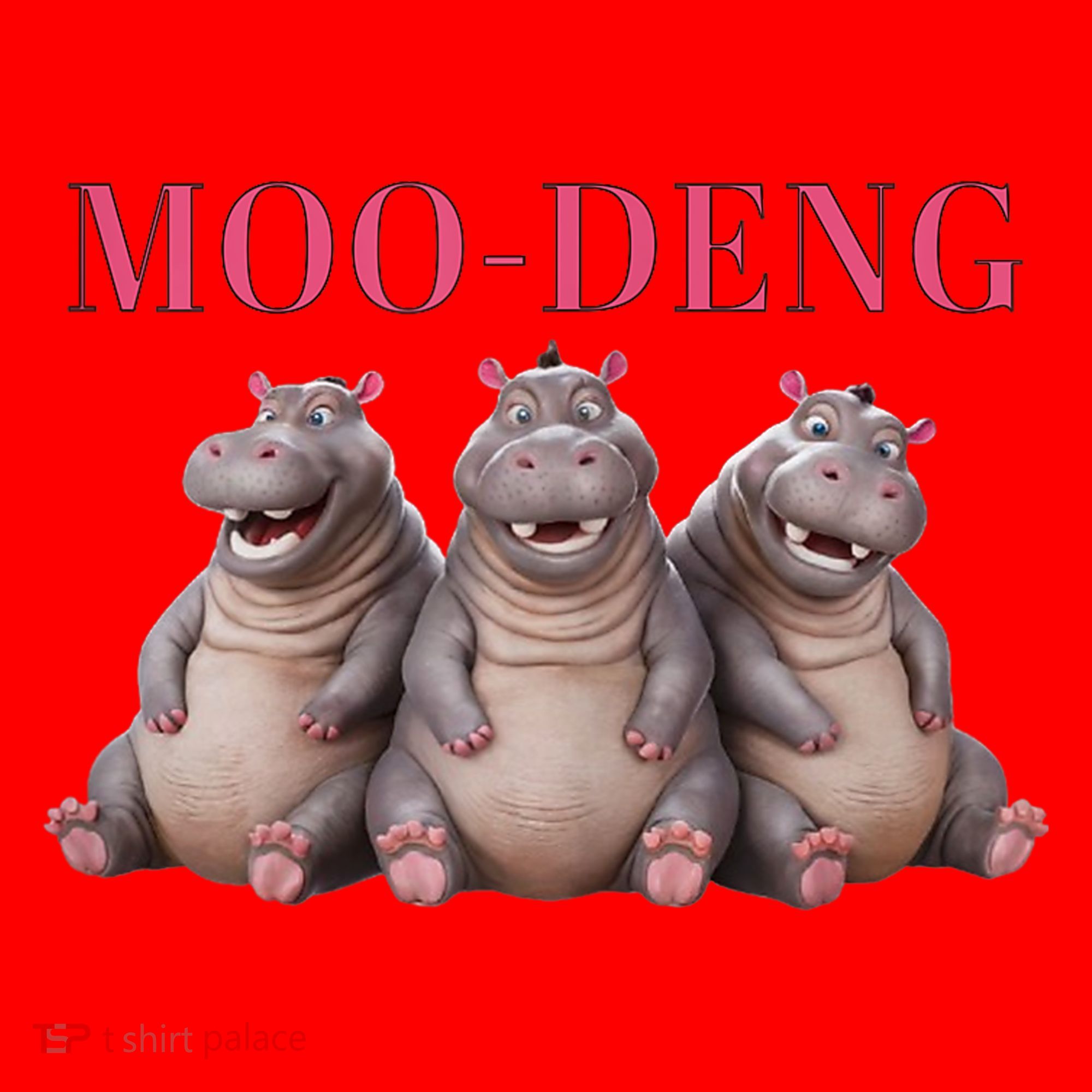Moo Deng Funny Hippo Pygmy Hippopotamu Santa Hat
