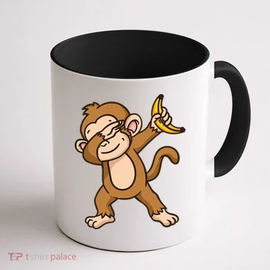 Monkey Dabbing Funny Coffee Mug back