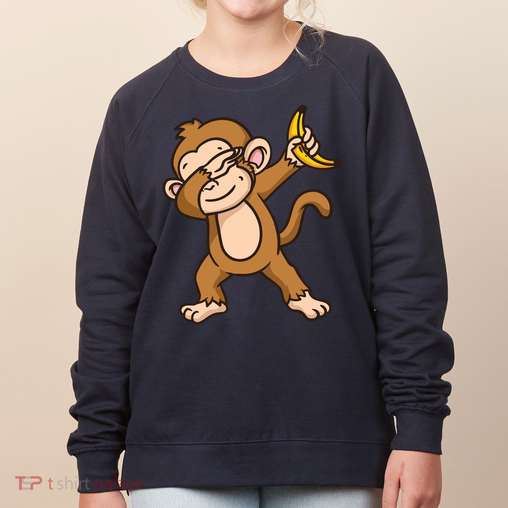 Monkey Dabbing Funny Women's Sweatshirt