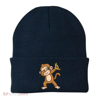 Monkey Dabbing Funny Beanie