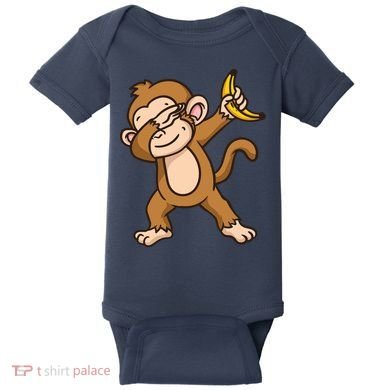 Monkey Dabbing Funny Baby Bodysuit