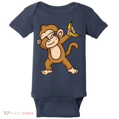 Monkey Dabbing Funny Baby Bodysuit