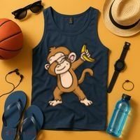 Monkey Dabbing Funny Tank Top thumb 4