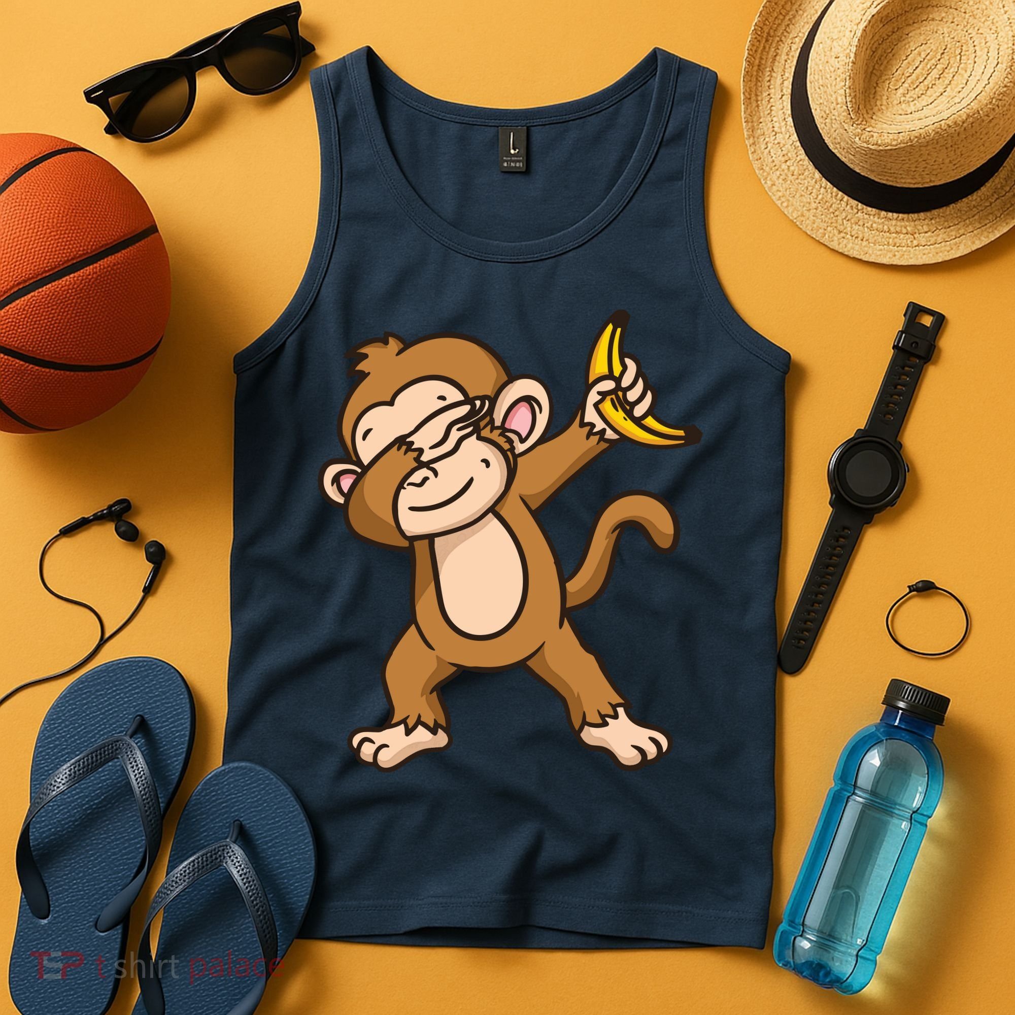 Monkey Dabbing Funny Tank Top