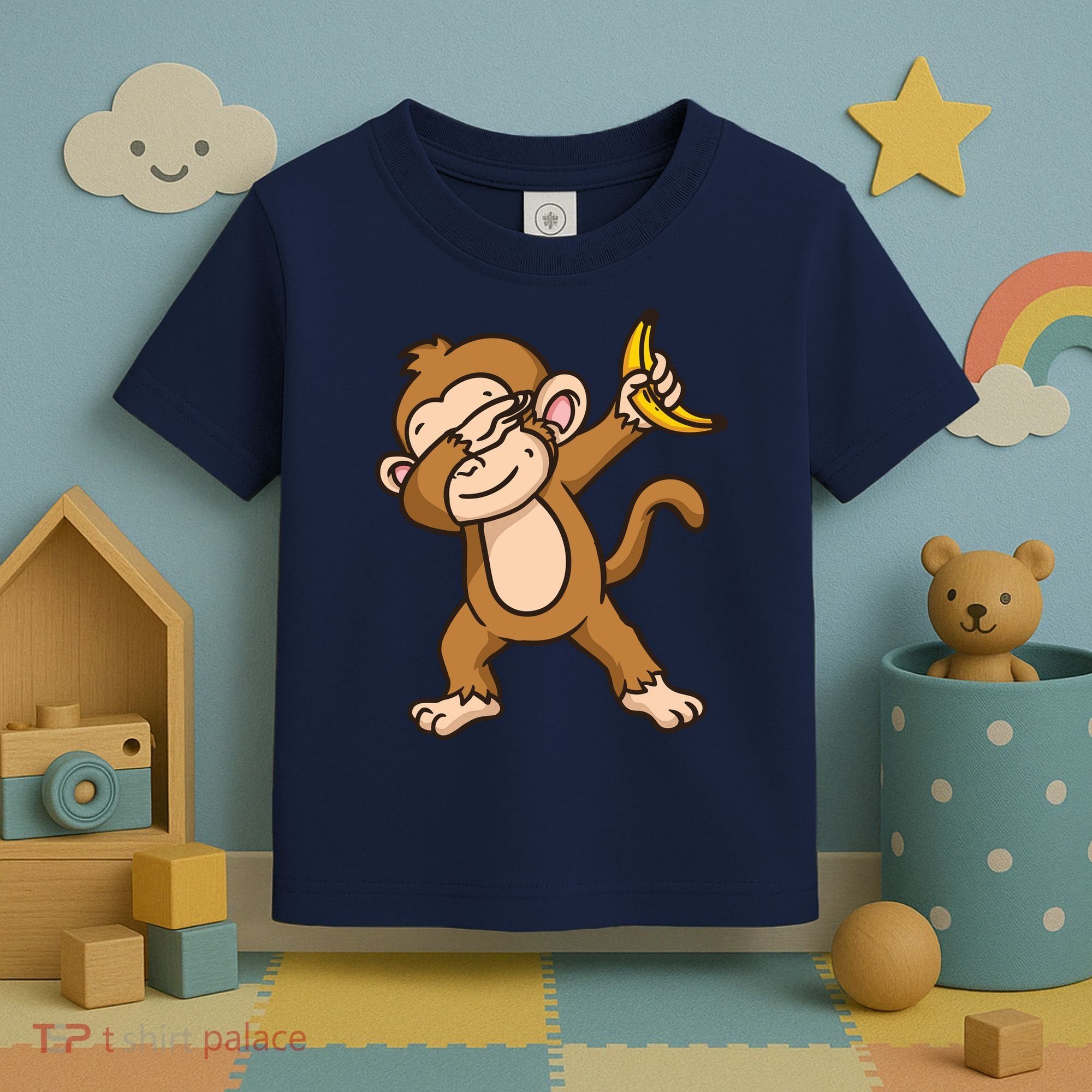 Monkey Dabbing Funny Toddler T-Shirt