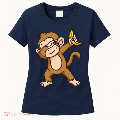 Monkey Dabbing Funny Women's T-Shirt