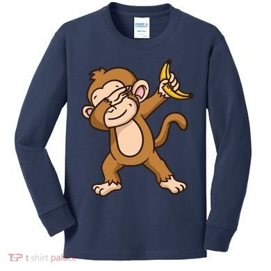 Monkey Dabbing Funny Kids Long Sleeve Shirt