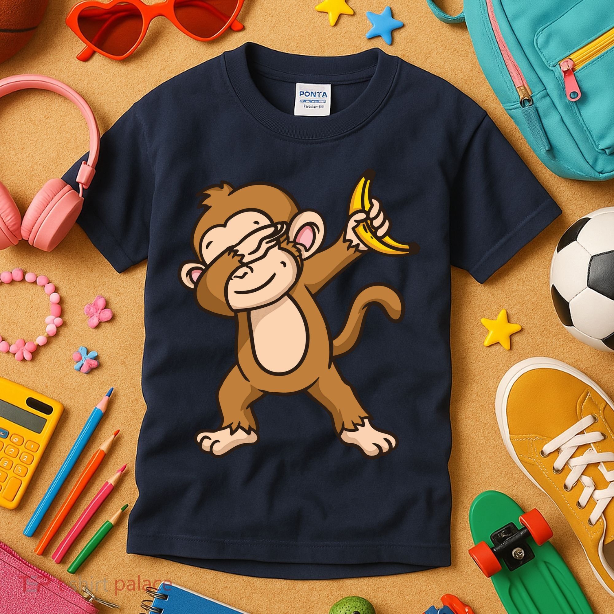 Monkey Dabbing Funny Kids T-Shirt