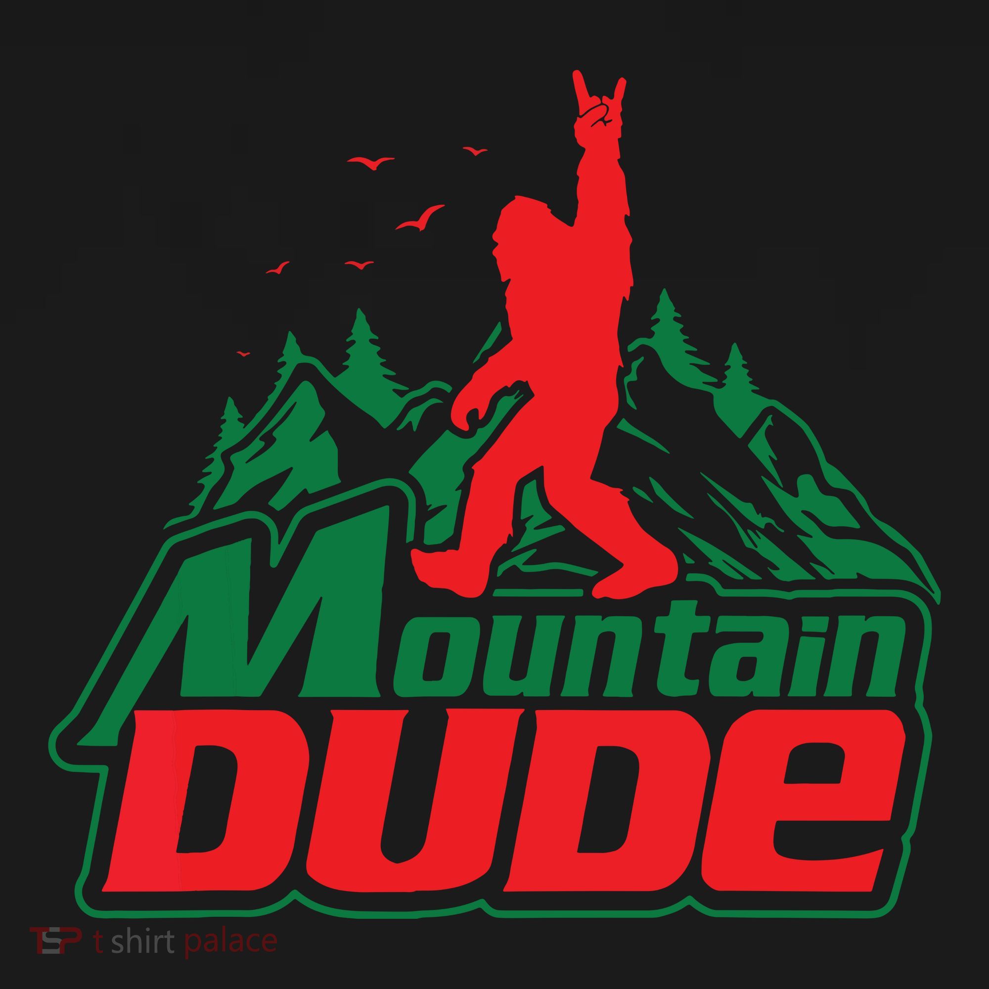 Mountain Dude Funny Bigfoot Sasquatch Hiking Apron