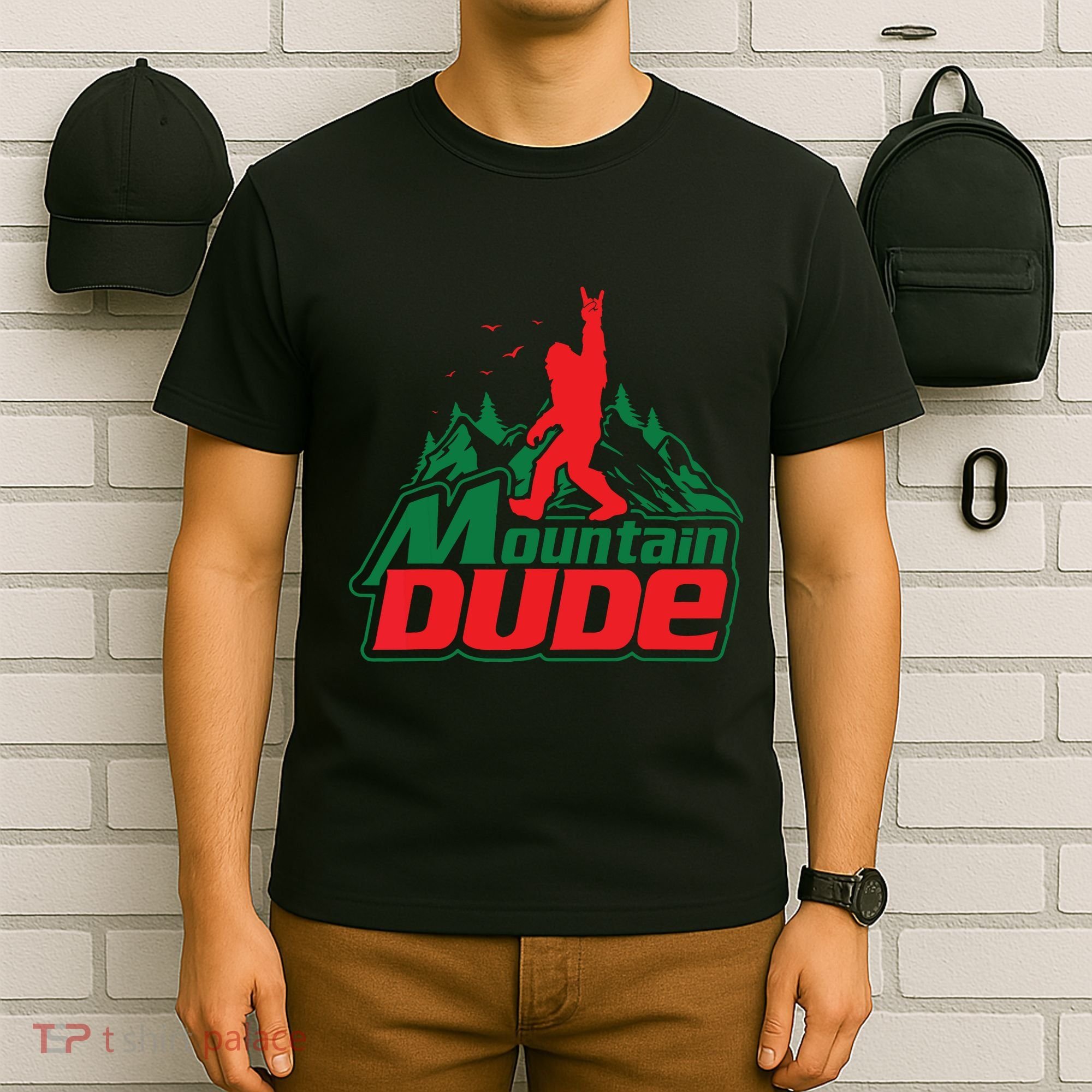 Mountain Dude Funny Bigfoot Sasquatch Hiking T-Shirt