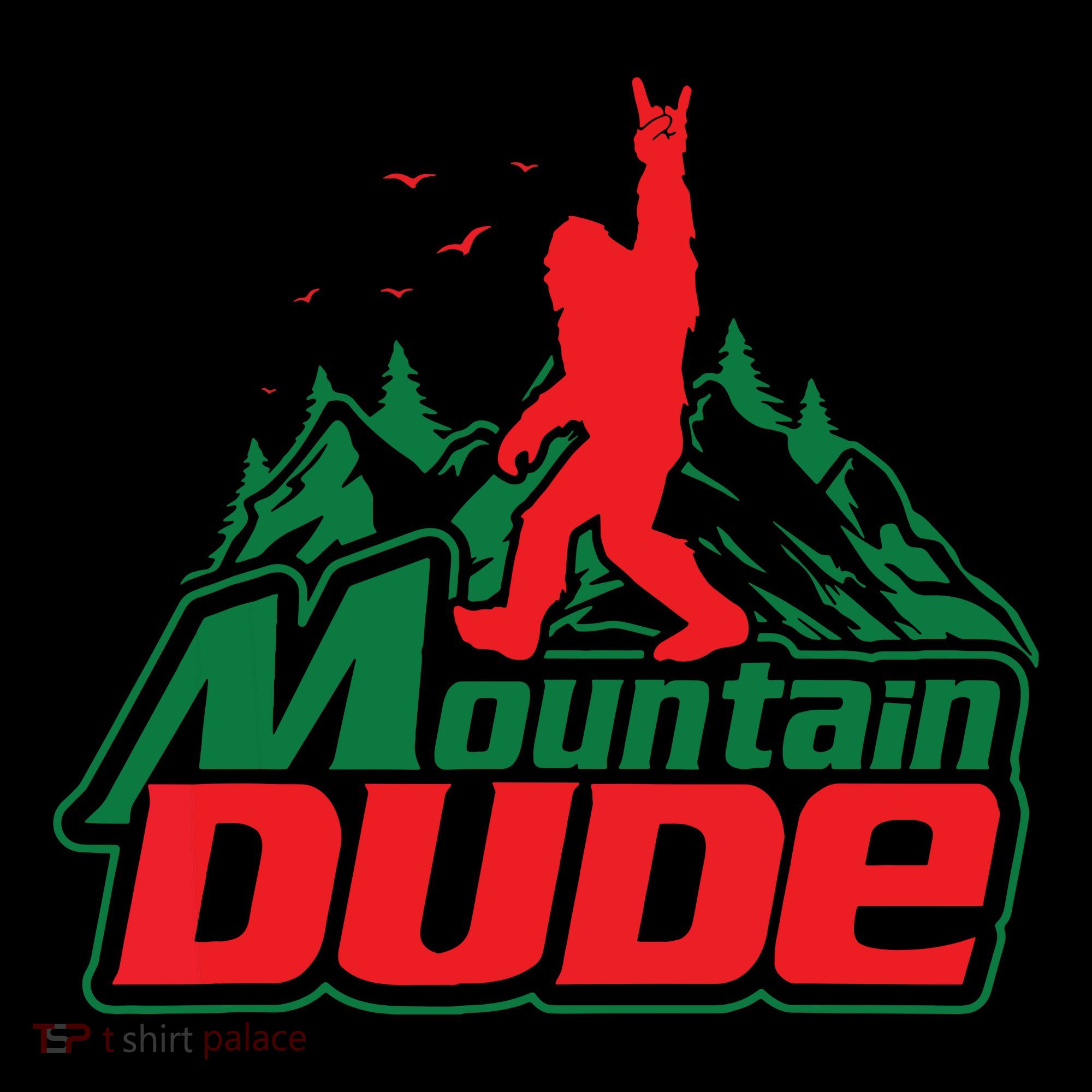 Mountain Dude Funny Bigfoot Sasquatch Hiking Women's Hoodie