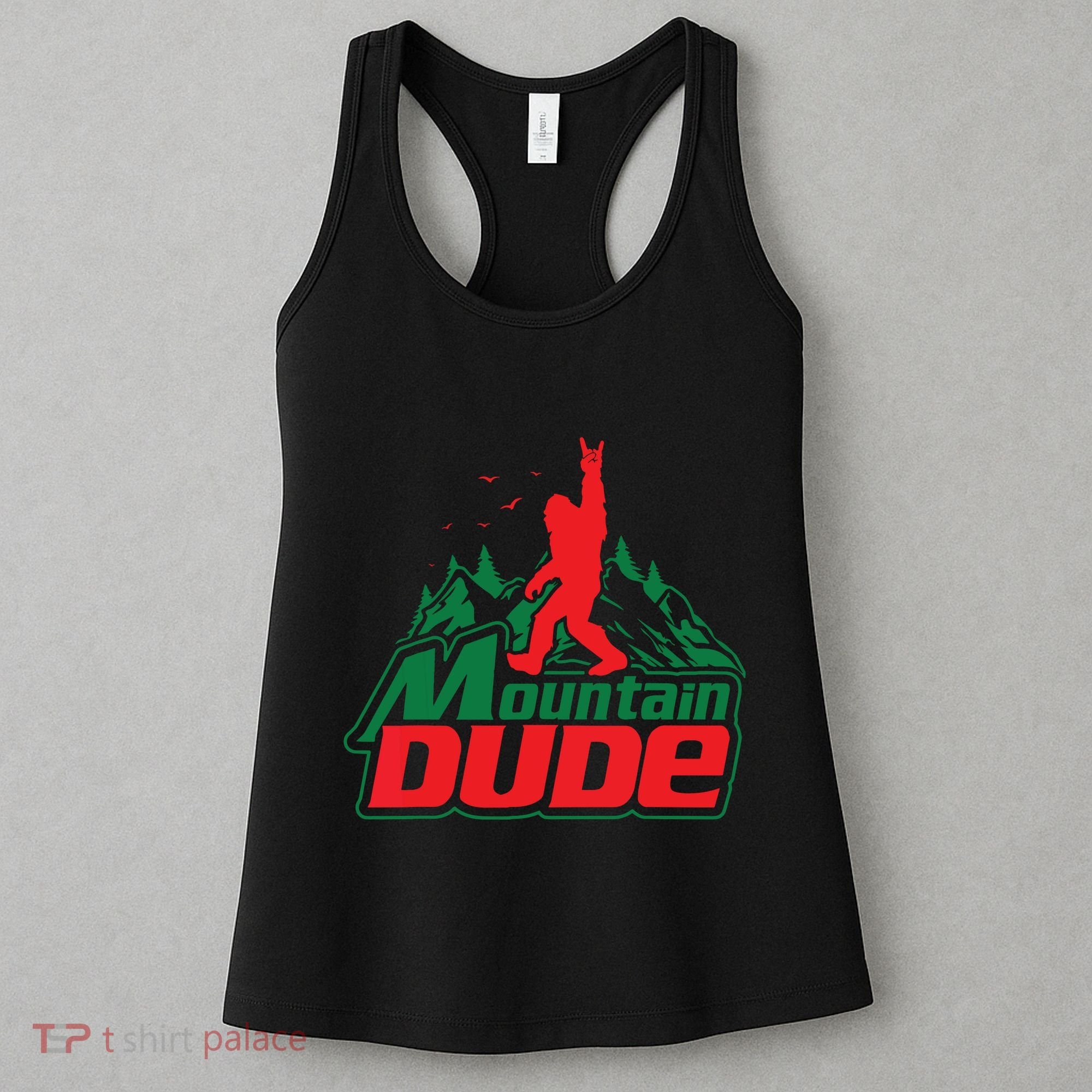 Mountain Dude Funny Bigfoot Sasquatch Hiking Women's Tank Top