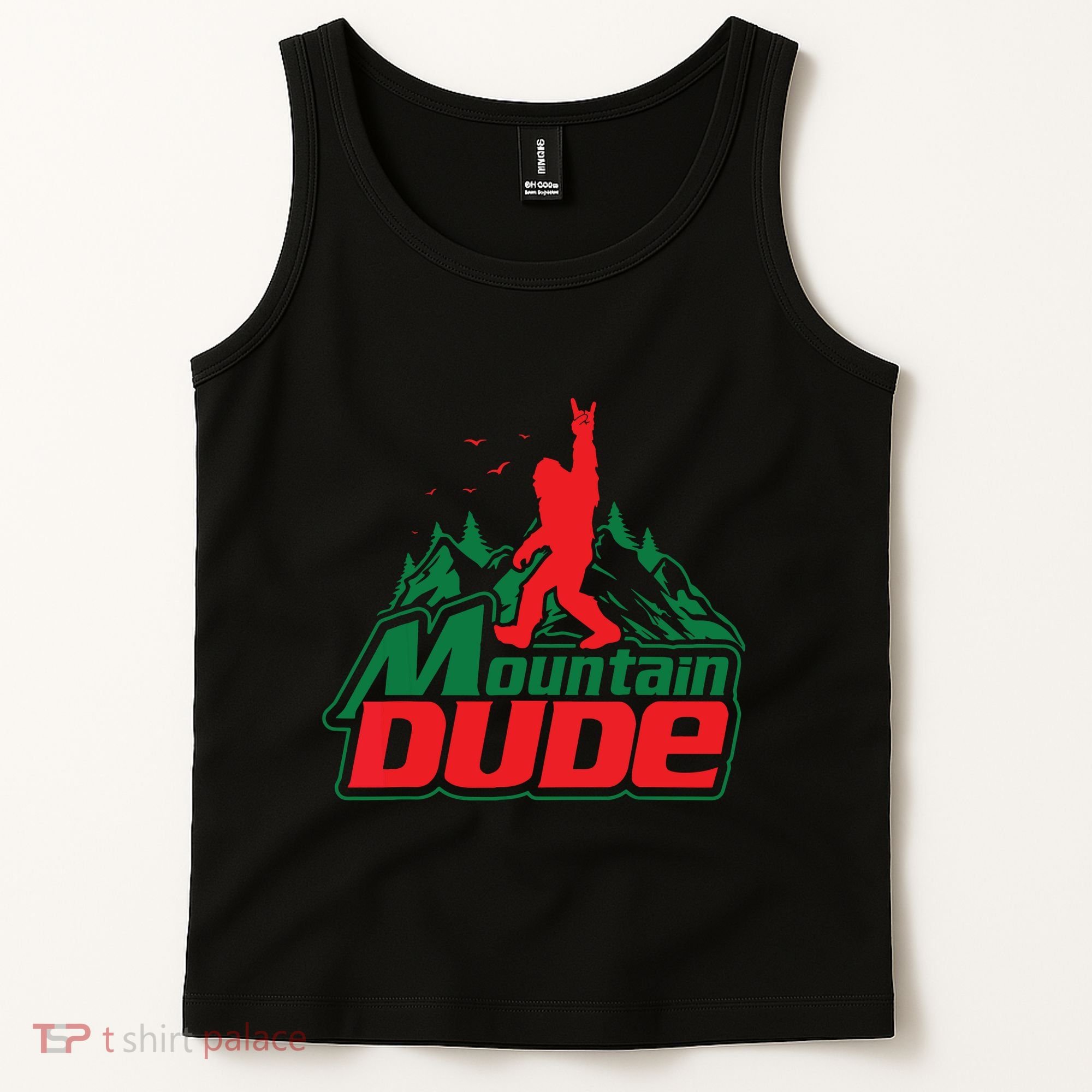 Mountain Dude Funny Bigfoot Sasquatch Hiking Tank Top