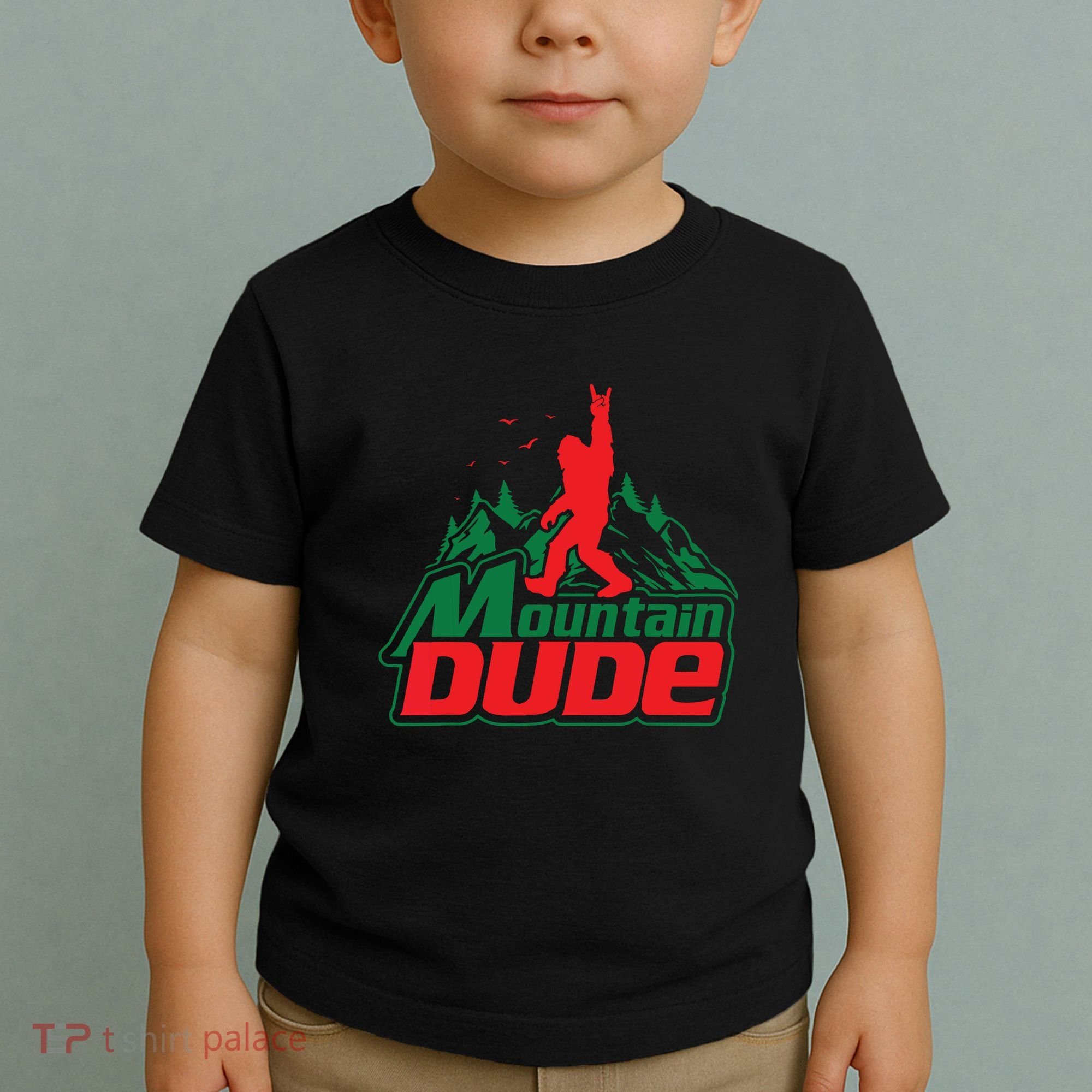 Mountain Dude Funny Bigfoot Sasquatch Hiking Toddler T-Shirt