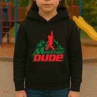 Mountain Dude Funny Bigfoot Sasquatch Hiking Kids Hoodie thumb 3