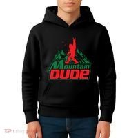Mountain Dude Funny Bigfoot Sasquatch Hiking Kids Hoodie thumb 4