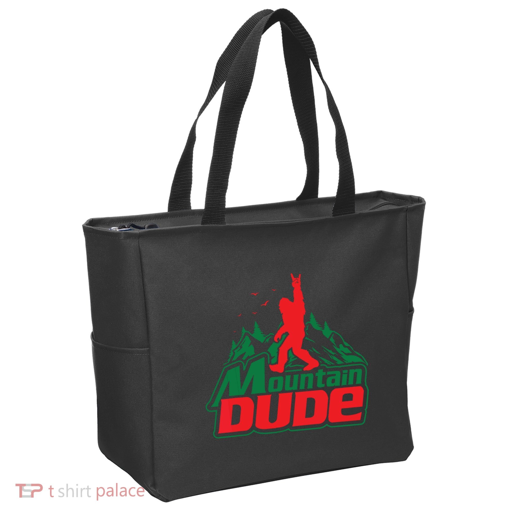 Mountain Dude Funny Bigfoot Sasquatch Hiking Tote Bag