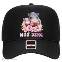 Moo Deng Floral Flower Pygmy Hippopotamus Hat thumb 0