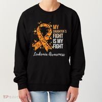 My Daughter’s Fight Is My Fight Leukemia Awareness Women's Sweatshirt thumb 0