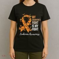 My Daughter’s Fight Is My Fight Leukemia Awareness T-Shirt thumb 4