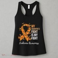 My Daughter’s Fight Is My Fight Leukemia Awareness Women's Tank Top thumb 3