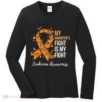 My Daughter’s Fight Is My Fight Leukemia Awareness Women's Long Sleeve Shirt thumb 0