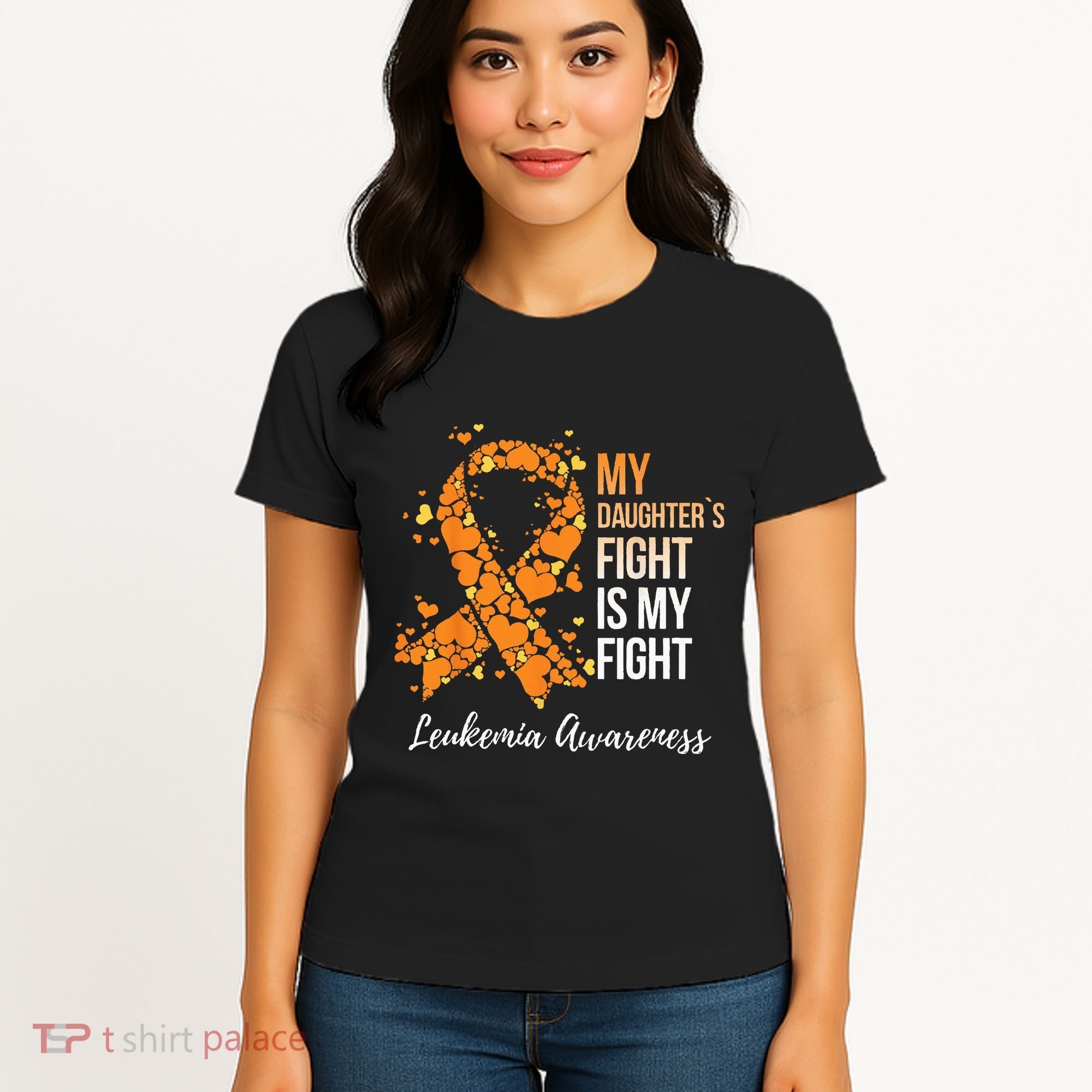 My Daughter’s Fight Is My Fight Leukemia Awareness Women's T-Shirt